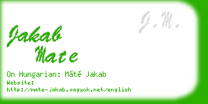 jakab mate business card